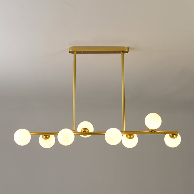 Nordic Modern Island Lighting Glass Chandelier Light Fixture for Dining Room