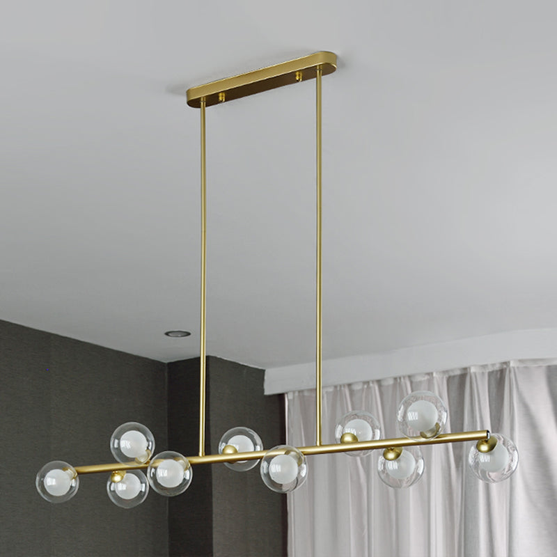 Nordic Modern Island Lighting Glass Chandelier Light Fixture for Dining Room