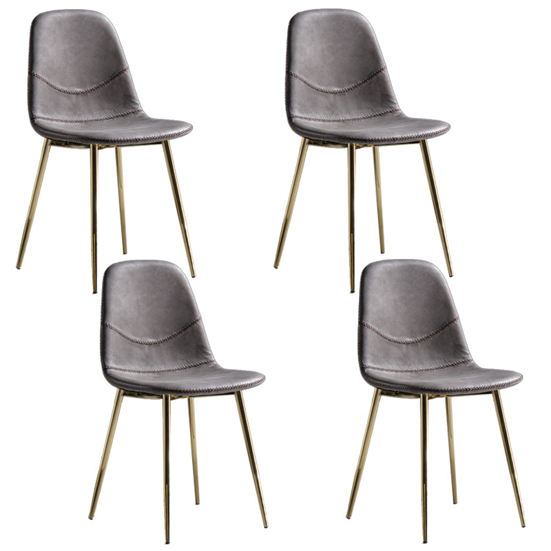 Chaise de salle à manger en métal de style Glam, chaises sans accoudoirs latérales pour cuisine