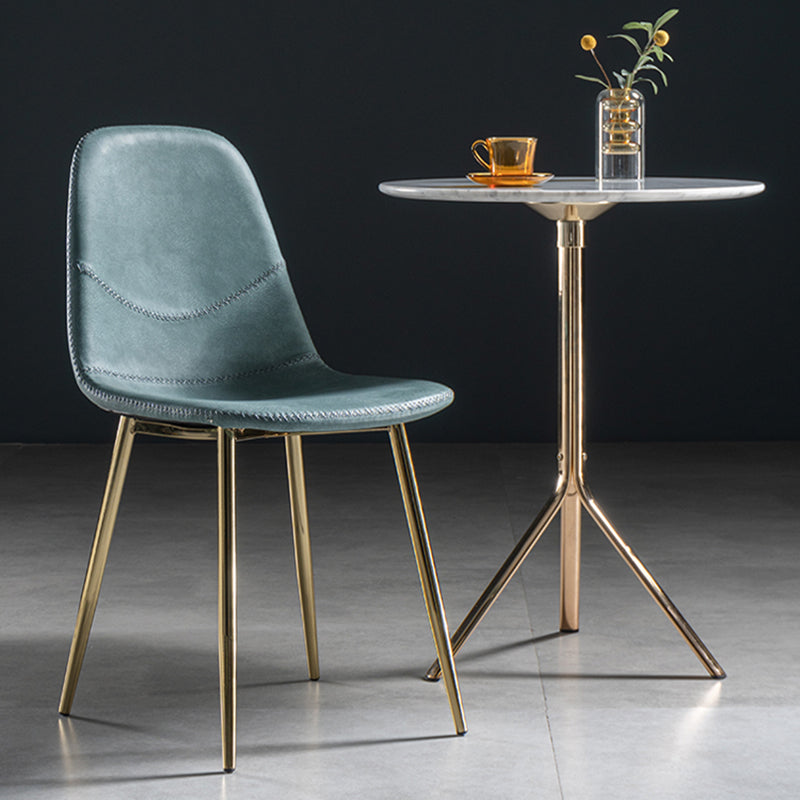 Chaise de salle à manger en métal de style Glam, chaises sans accoudoirs latérales pour cuisine