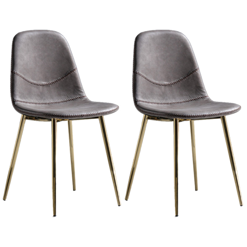 Chaise de salle à manger en métal de style Glam, chaises sans accoudoirs latérales pour cuisine