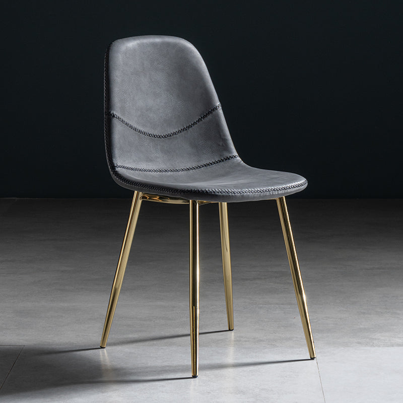 Chaise de salle à manger en métal de style Glam, chaises sans accoudoirs latérales pour cuisine