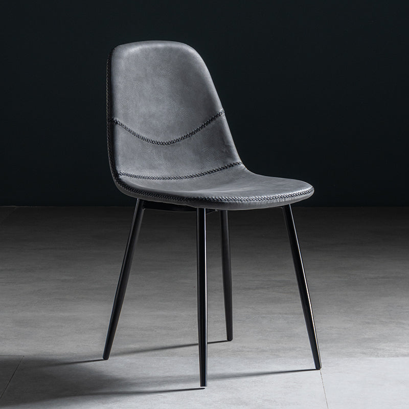 Chaise de salle à manger en métal de style Glam, chaises sans accoudoirs latérales pour cuisine
