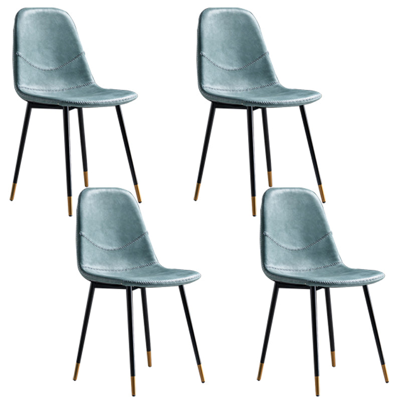 Chaise de salle à manger en métal de style Glam, chaises sans accoudoirs latérales pour cuisine