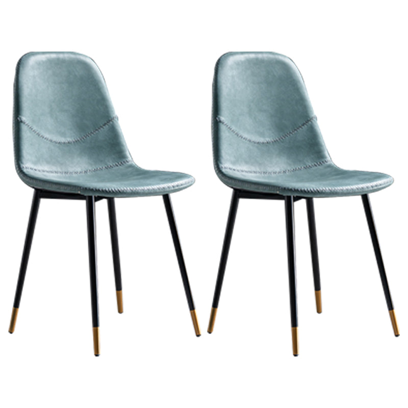 Chaise de salle à manger en métal de style Glam, chaises sans accoudoirs latérales pour cuisine