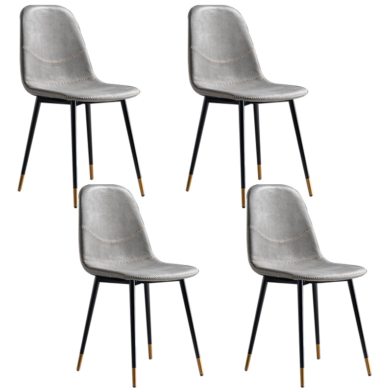 Chaise de salle à manger en métal de style Glam, chaises sans accoudoirs latérales pour cuisine