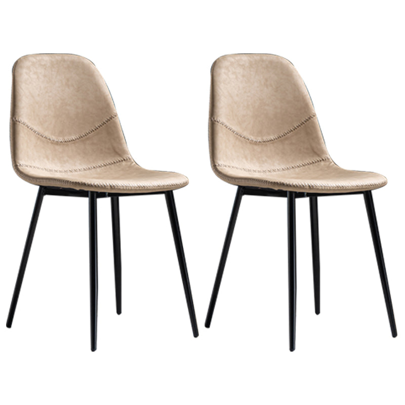 Chaise de salle à manger en métal de style Glam, chaises sans accoudoirs latérales pour cuisine