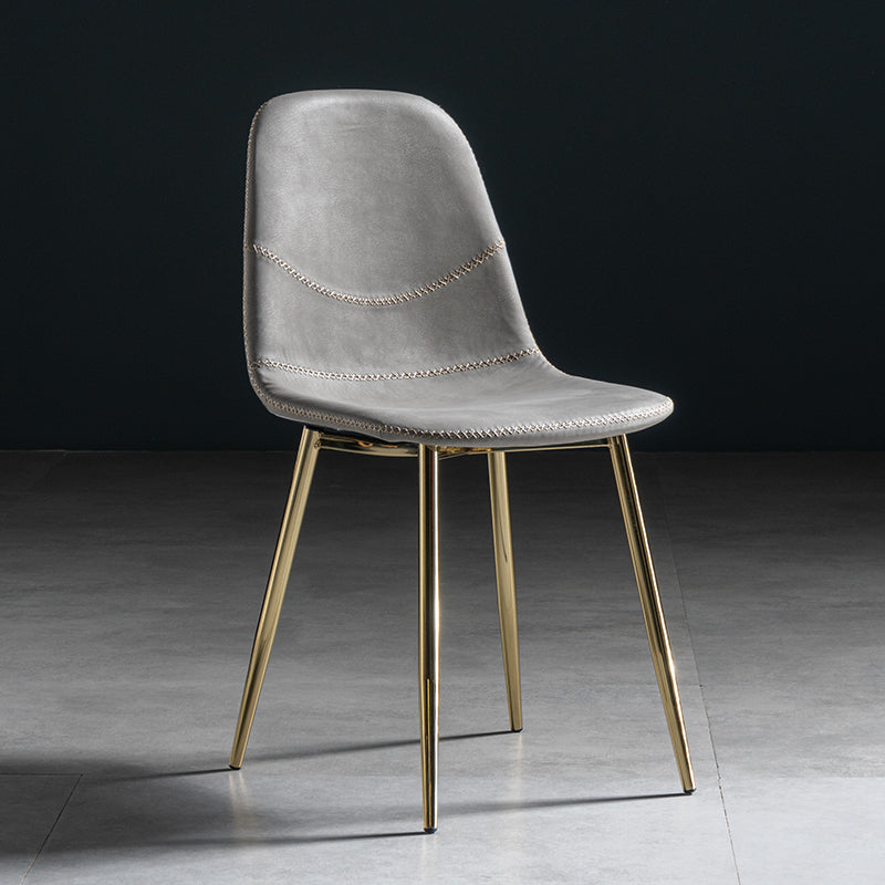Chaise de salle à manger en métal de style Glam, chaises sans accoudoirs latérales pour cuisine
