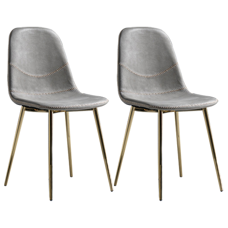 Chaise de salle à manger en métal de style Glam, chaises sans accoudoirs latérales pour cuisine