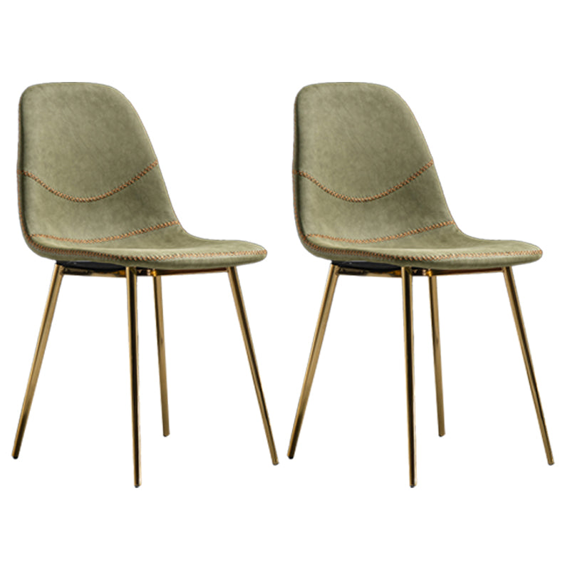 Chaise de salle à manger en métal de style Glam, chaises sans accoudoirs latérales pour cuisine
