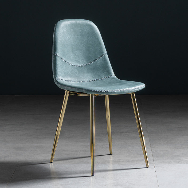 Chaise de salle à manger en métal de style Glam, chaises sans accoudoirs latérales pour cuisine