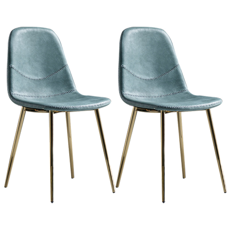 Chaise de salle à manger en métal de style Glam, chaises sans accoudoirs latérales pour cuisine