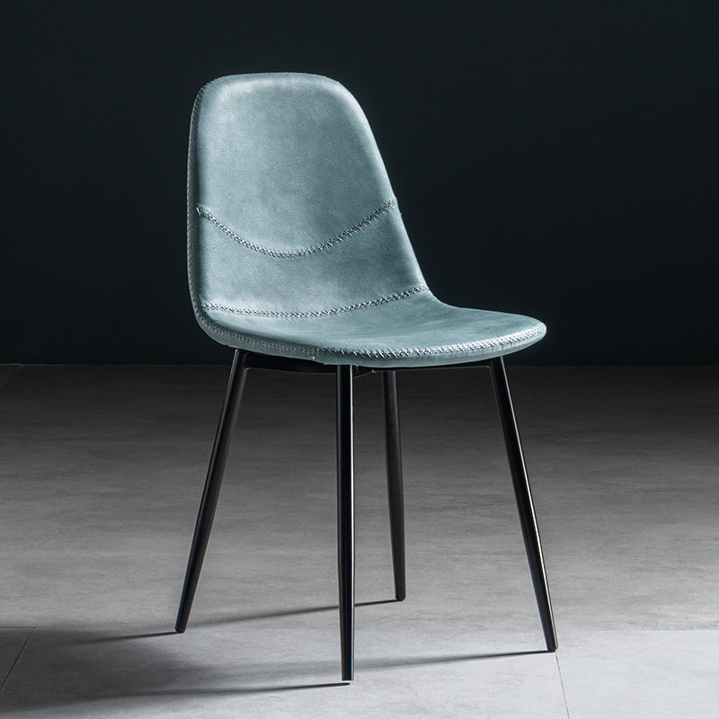 Chaise de salle à manger en métal de style Glam, chaises sans accoudoirs latérales pour cuisine