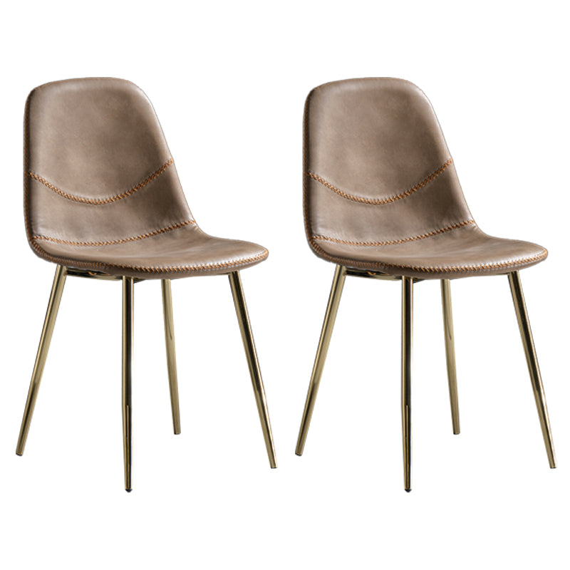 Chaise de salle à manger en métal de style Glam, chaises sans accoudoirs latérales pour cuisine