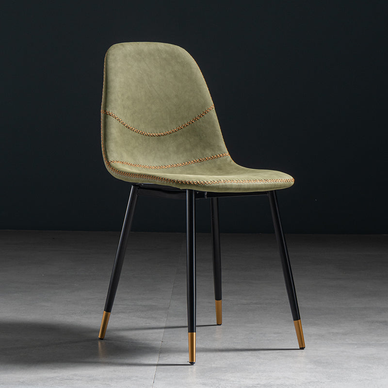 Chaise de salle à manger en métal de style Glam, chaises sans accoudoirs latérales pour cuisine