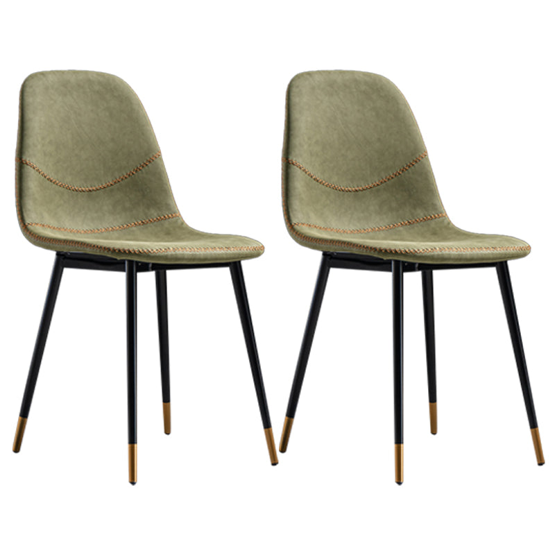 Chaise de salle à manger en métal de style Glam, chaises sans accoudoirs latérales pour cuisine