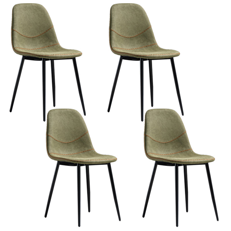 Chaise de salle à manger en métal de style Glam, chaises sans accoudoirs latérales pour cuisine