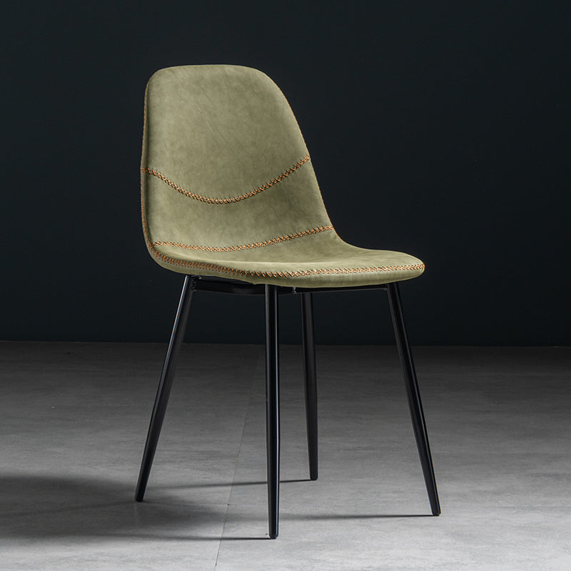 Chaise de salle à manger en métal de style Glam, chaises sans accoudoirs latérales pour cuisine