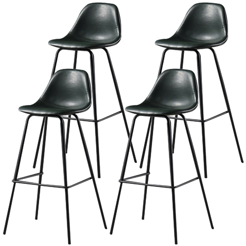 Tabouret de bar en métal noir Tabouret de comptoir Bristol à dossier bas scandinave avec siège baquet