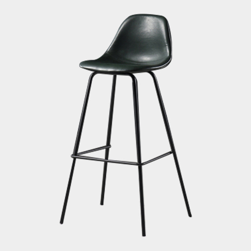 Tabouret de bar en métal noir Tabouret de comptoir Bristol à dossier bas scandinave avec siège baquet
