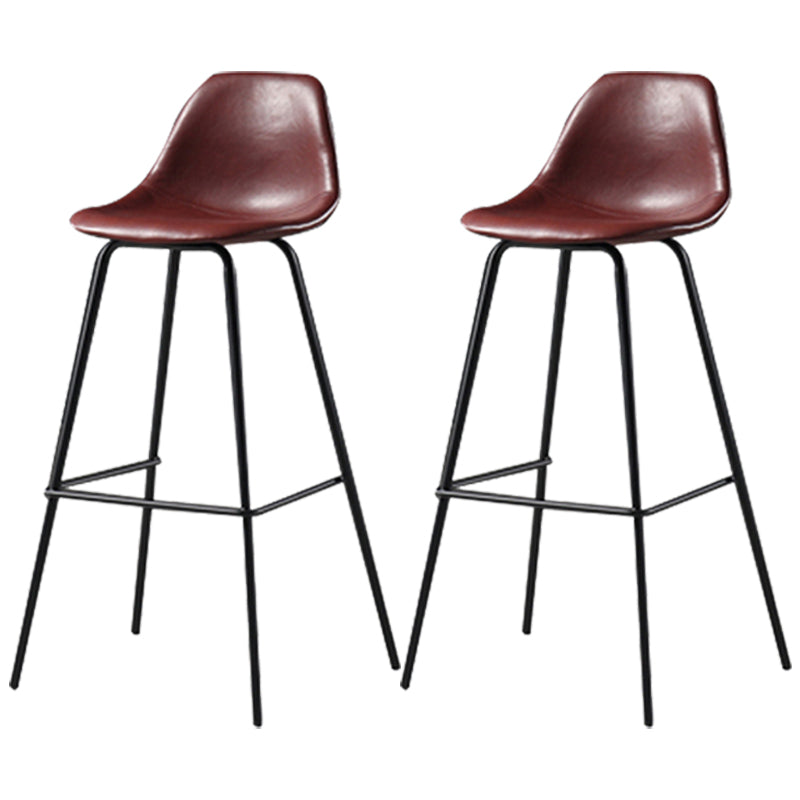 Tabouret de bar en métal noir Tabouret de comptoir Bristol à dossier bas scandinave avec siège baquet