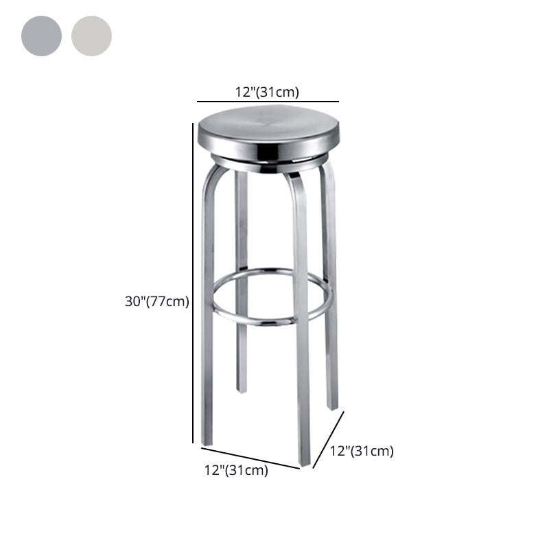 Tabouret de comptoir de tabouret de bar en métal à dossier bas de style industriel pour bar de cuisine