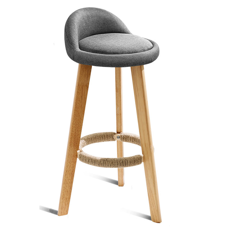 Barhocker mit Holzbeinen im skandinavischen Stil, Thekenhocker für Küchenbar, 1 Stück