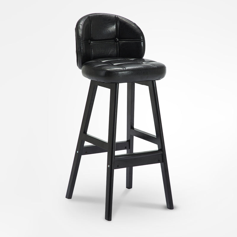 Taburete de Bar con patas de madera de estilo escandinavo, taburete para barra de cocina, 1 Uds.
