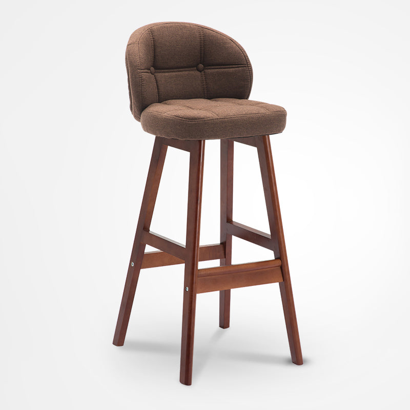 Taburete de Bar con patas de madera de estilo escandinavo, taburete para barra de cocina, 1 Uds.