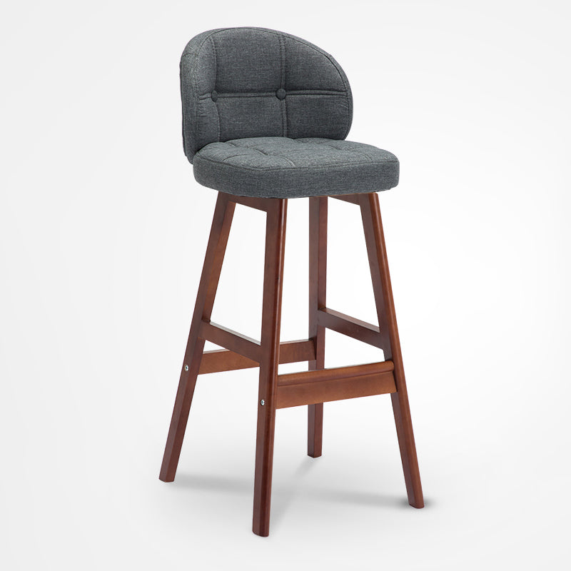 Taburete de Bar con patas de madera de estilo escandinavo, taburete para barra de cocina, 1 Uds.
