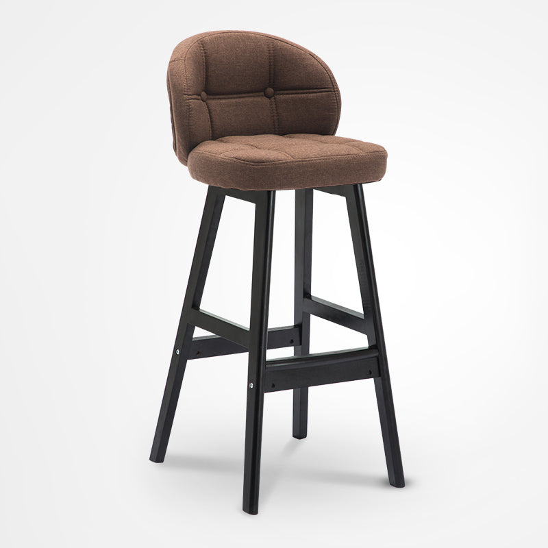 Taburete de Bar con patas de madera de estilo escandinavo, taburete para barra de cocina, 1 Uds.