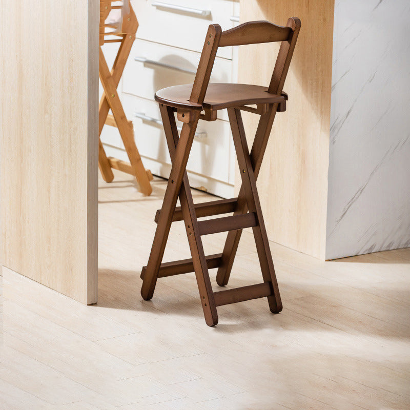 Armlose Holz-Barhocker im nordischen Stil, klappbare Thekenhocker, 1 Stück