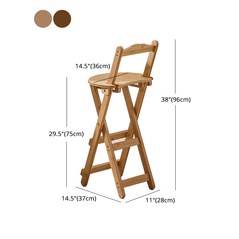 Armlose Holz-Barhocker im nordischen Stil, klappbare Thekenhocker, 1 Stück