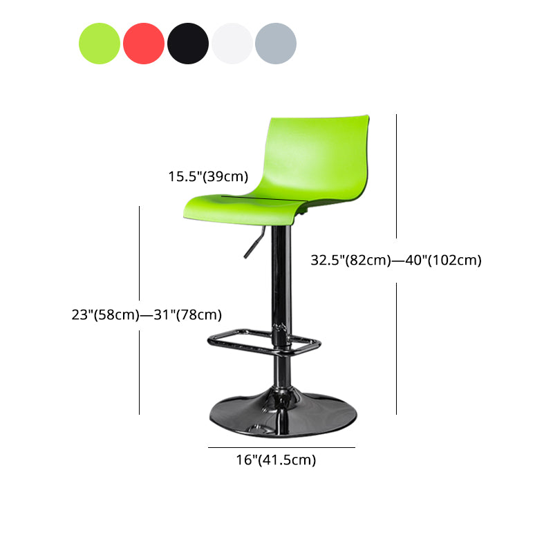 Conception sans bras de tabouret de bar pivotant de taille réglable de tabouret de bar de style industriel d'intérieur