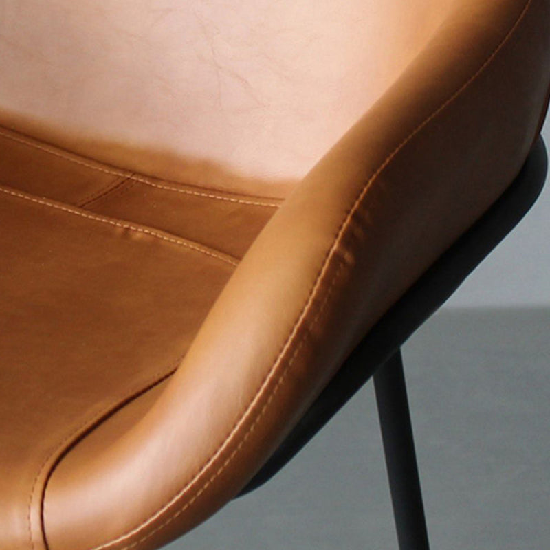 Living Room Counter Stool Leather Bucket Seat Nordic Stool 1 Piece