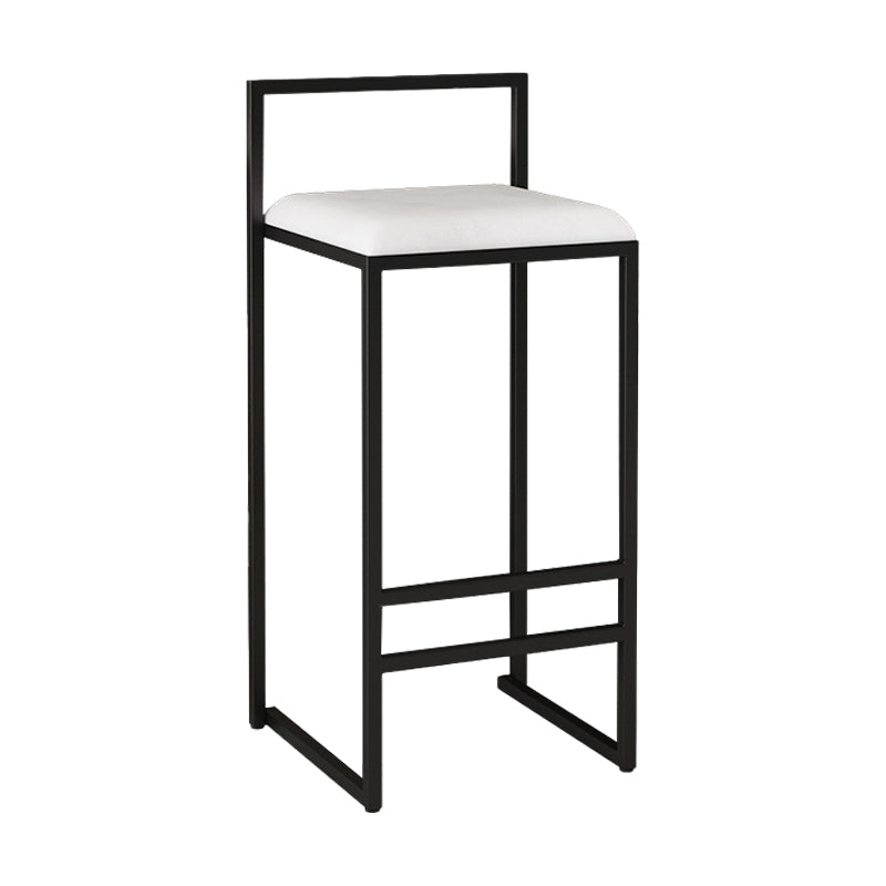 Taburete de bar tapizado en terciopelo de estilo nórdico, taburete de bar con base de trineo
