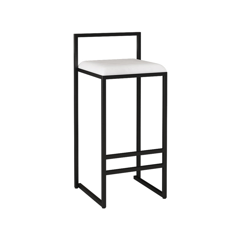Taburete de bar tapizado en terciopelo de estilo nórdico, taburete de bar con base de trineo