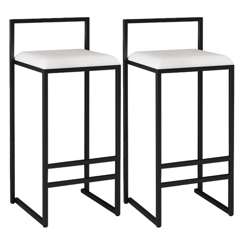 Taburete de bar tapizado en terciopelo de estilo nórdico, taburete de bar con base de trineo