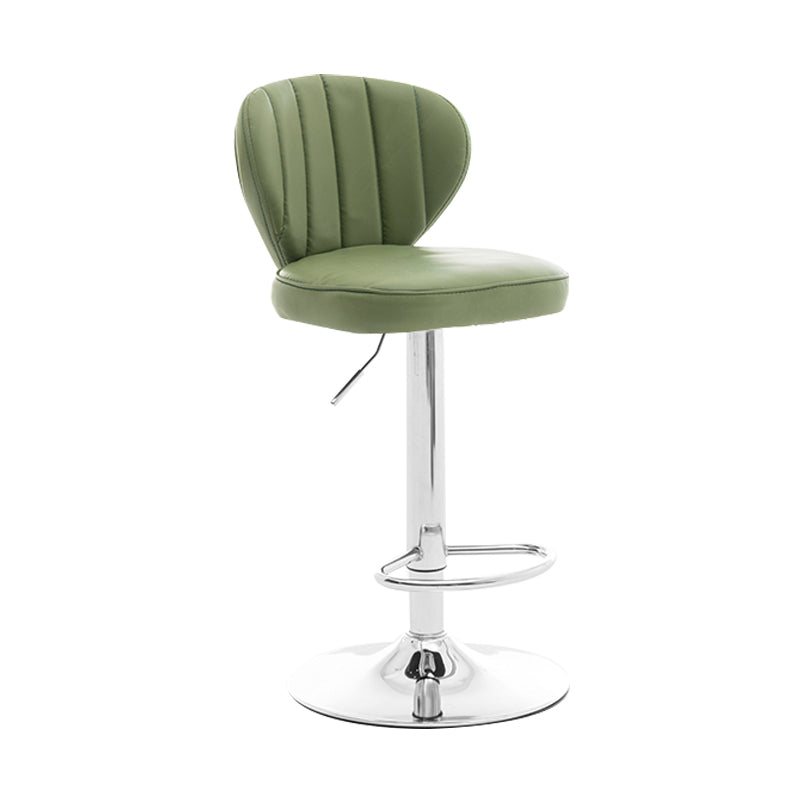 Restaurant Nordic Leather Bar Stool Modern Adjustable Height Stool