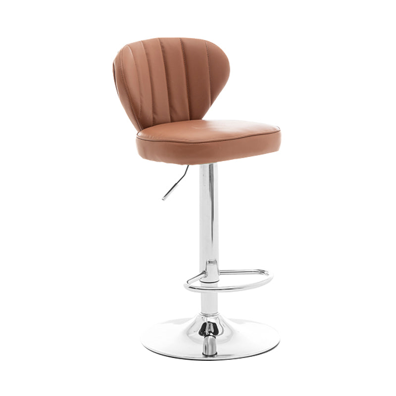 Restaurant Nordic Leather Bar Stool Modern Adjustable Height Stool
