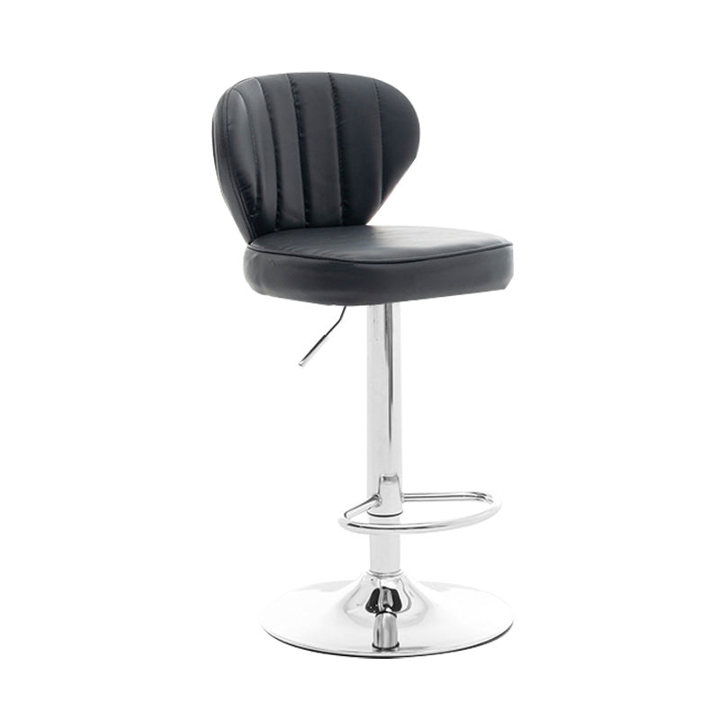 Restaurant Nordic Leather Bar Stool Modern Adjustable Height Stool