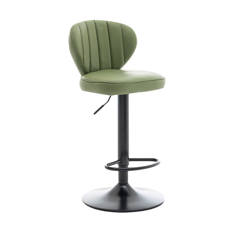 Restaurant Nordic Leather Bar Stool Modern Adjustable Height Stool
