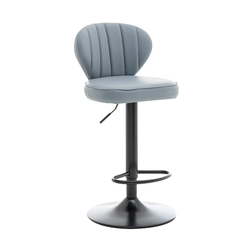 Restaurant Nordic Leather Bar Stool Modern Adjustable Height Stool