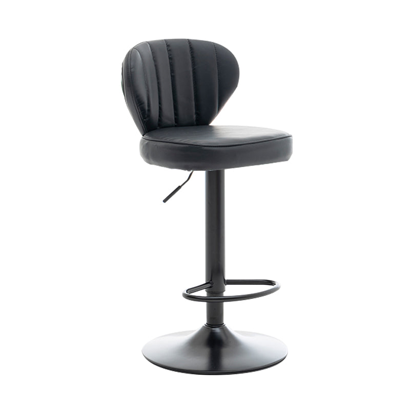 Restaurant Nordic Leather Bar Stool Modern Adjustable Height Stool
