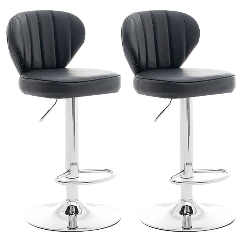 Restaurant Nordic Leather Bar Stool Modern Adjustable Height Stool