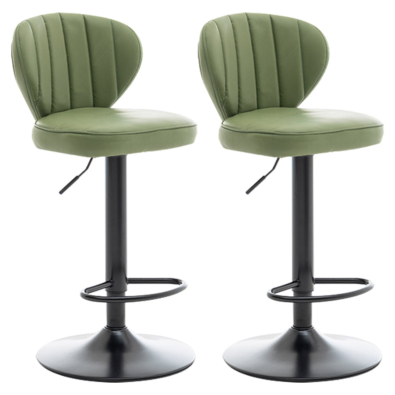 Restaurant Nordic Leather Bar Stool Modern Adjustable Height Stool