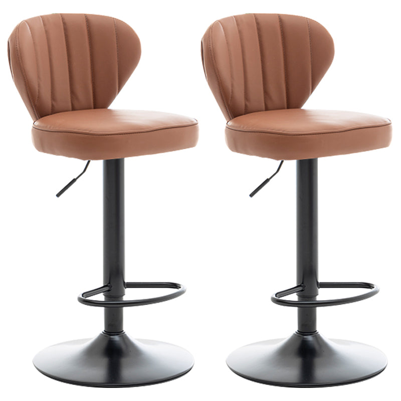 Restaurant Nordic Leather Bar Stool Modern Adjustable Height Stool