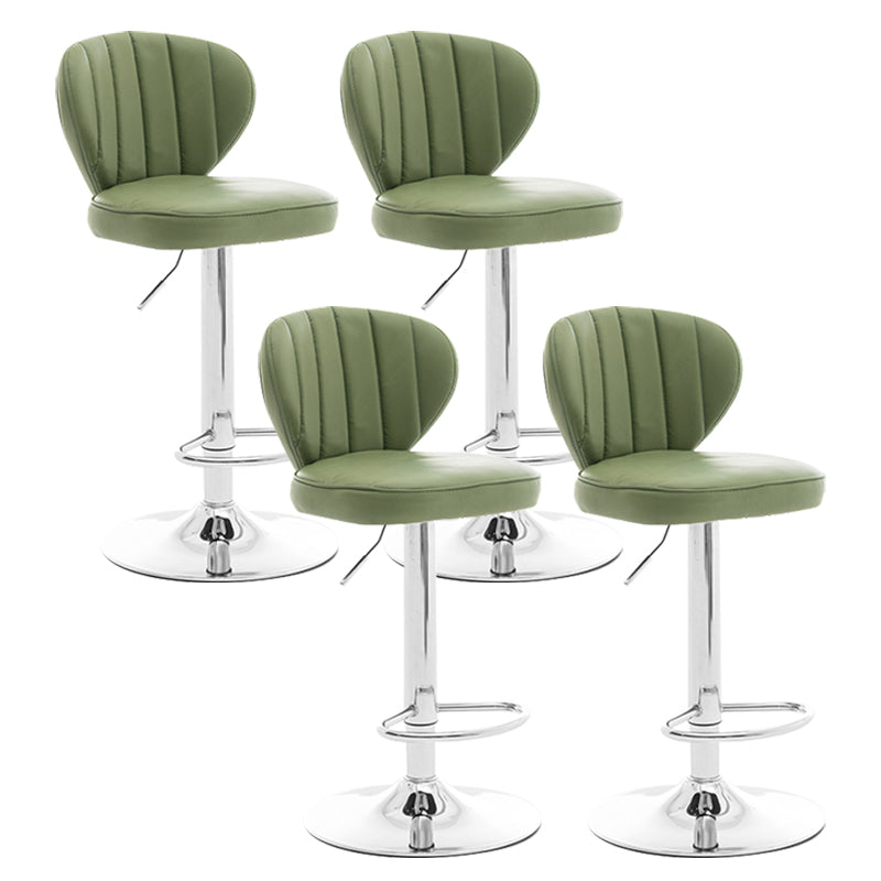 Restaurant Nordic Leather Bar Stool Modern Adjustable Height Stool