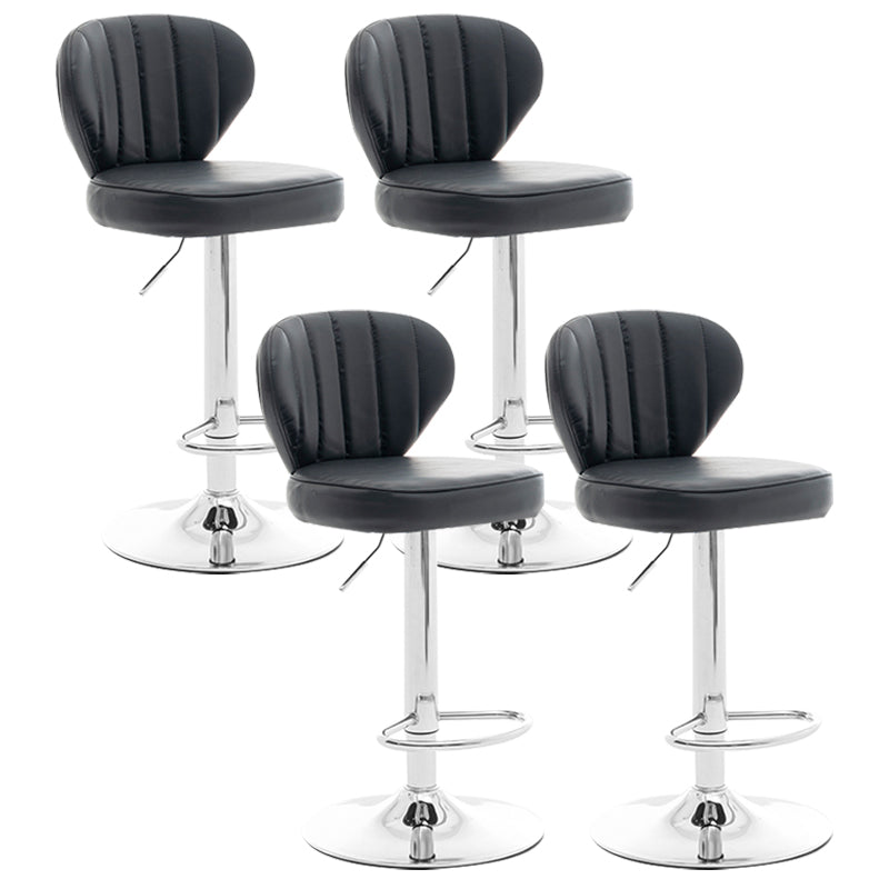 Restaurant Nordic Leather Bar Stool Modern Adjustable Height Stool