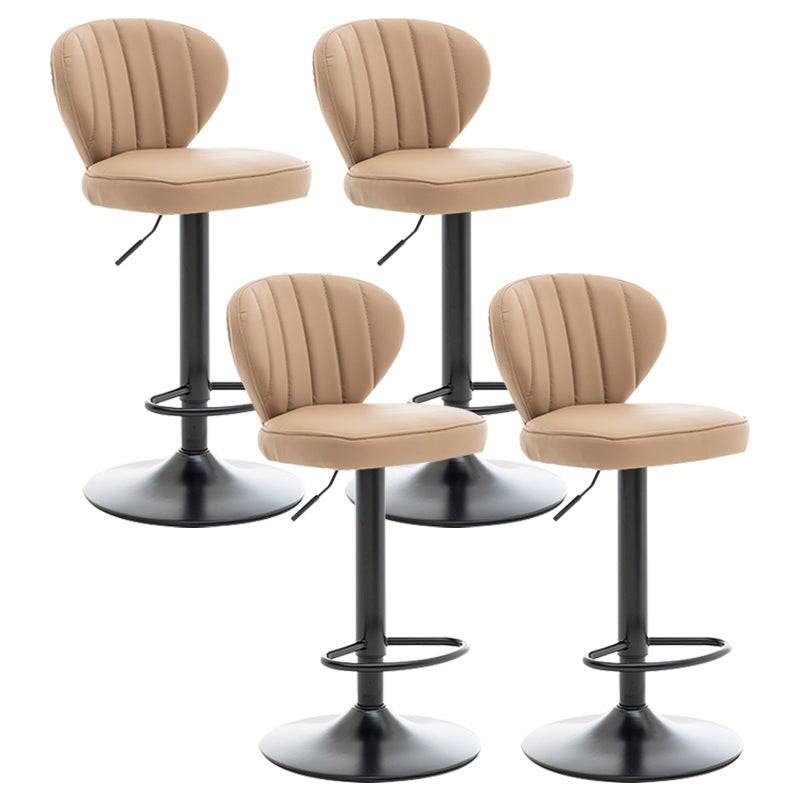 Restaurant Nordic Leather Bar Stool Modern Adjustable Height Stool